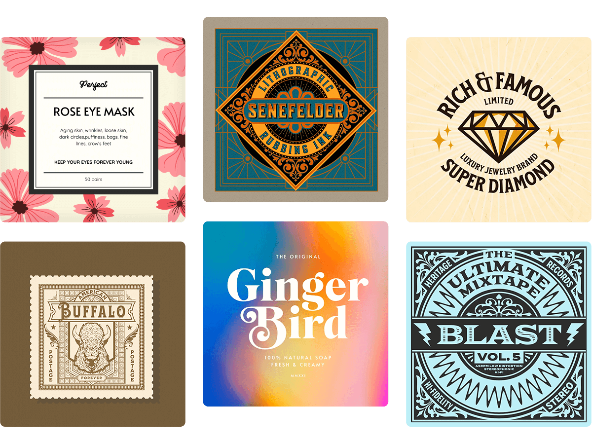 Minimal and vintage label design inspiration.