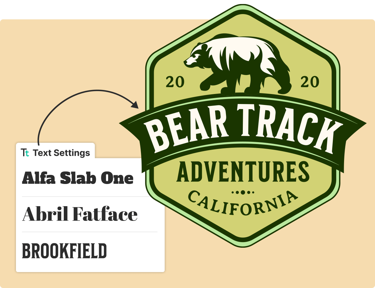 Different fonts and styles for outdoor logo designs