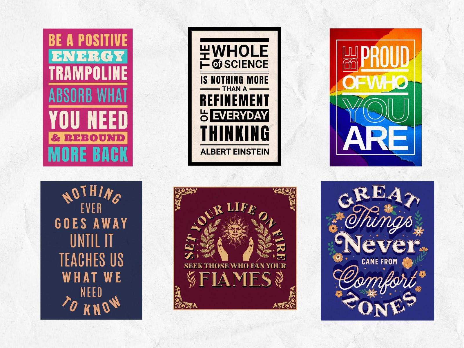 Most Popular Inspirational Posters Collection in Kittl - Empowering Quotes and Motivating Images