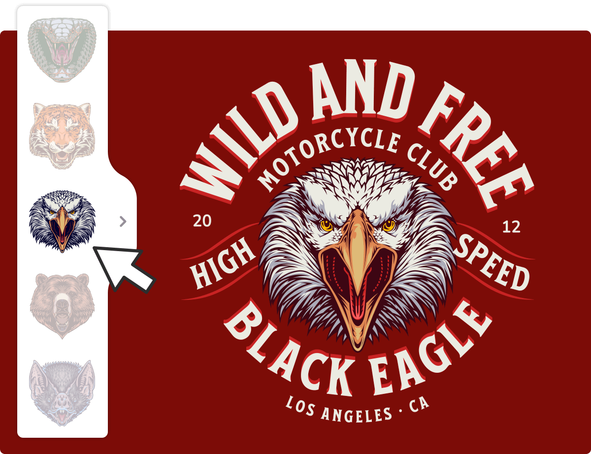 Animal illustration for striking T-Shirt designs