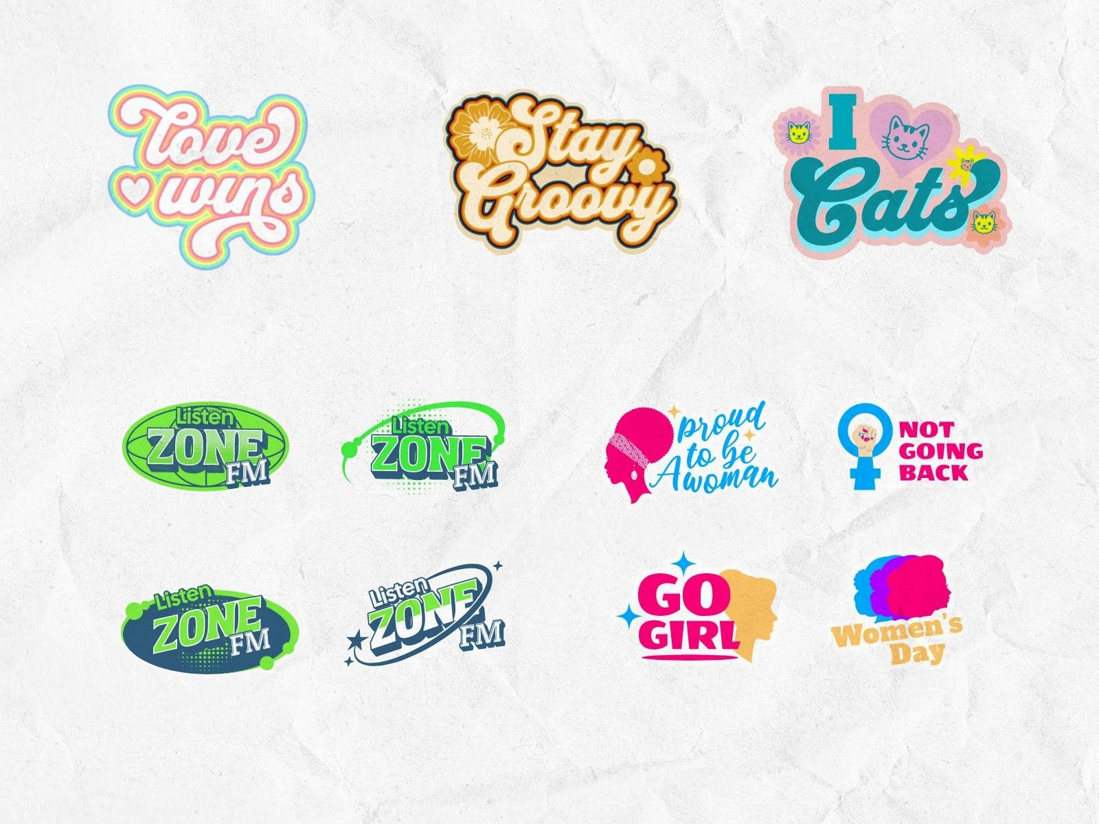 Unique Sticker Logo Templates: Customize Your Design - Kittl