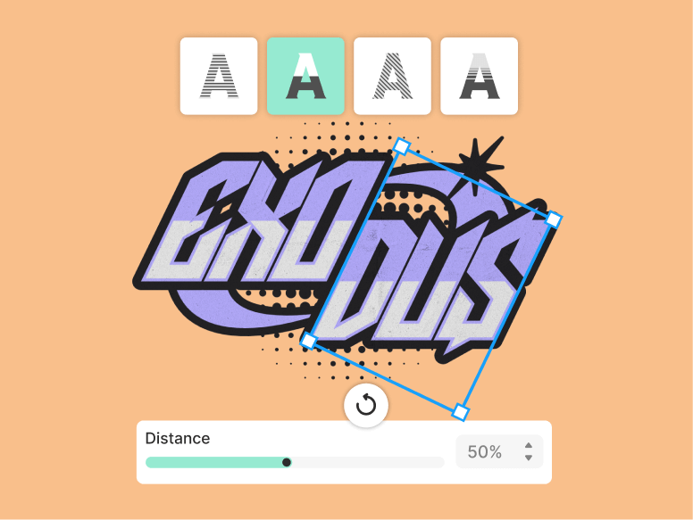 Bold text effects are added to and customized for Y2K streetwear logo design purposes.