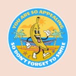 Funny yellow banana mascot