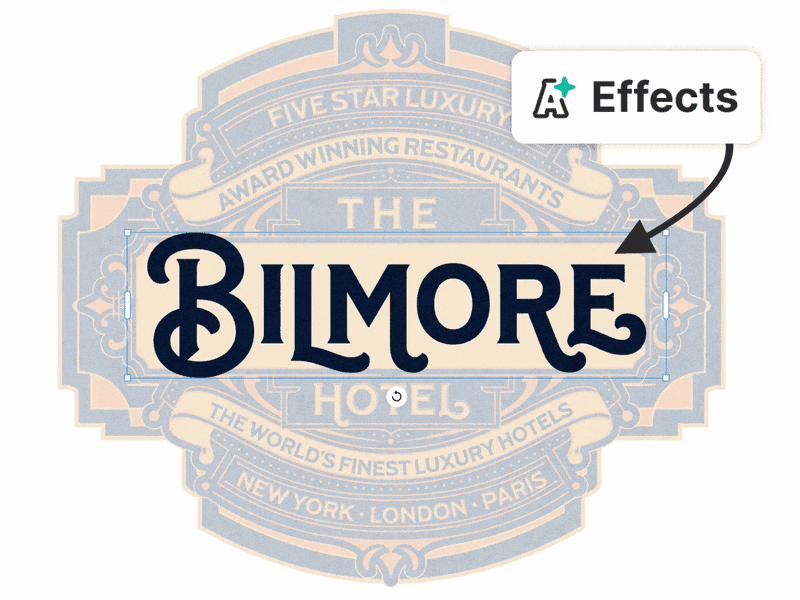 Vintage badge with beautiful text using 3D, drop shadow and color highlights.