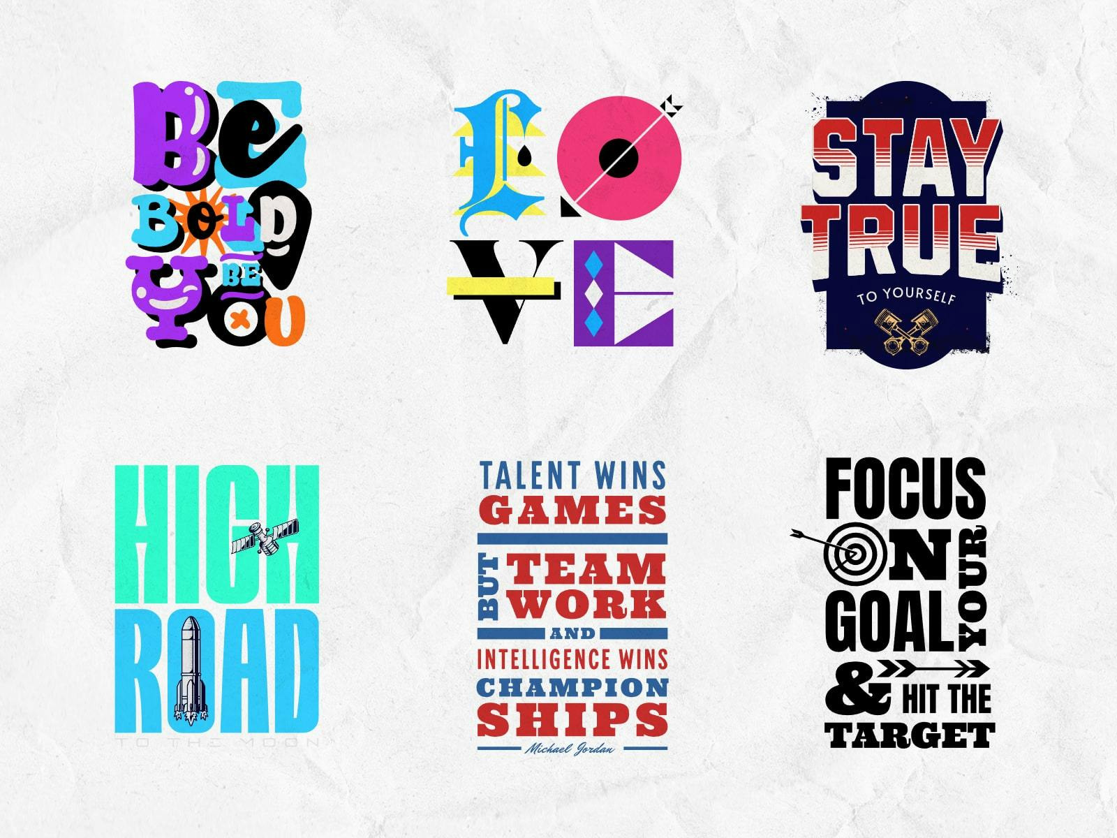 A selection of attention-grabbing bold message poster templates