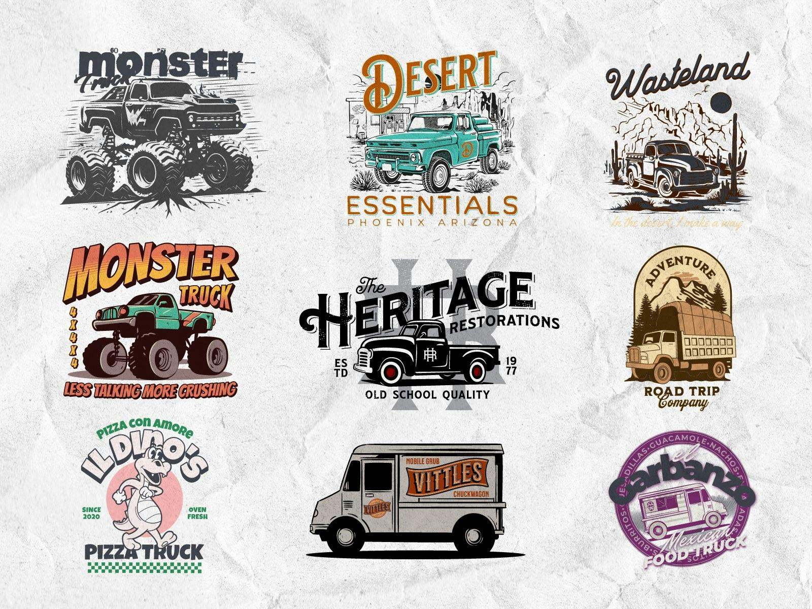 Memorable collection of trucking logo templates
