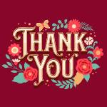 Colorful thank you