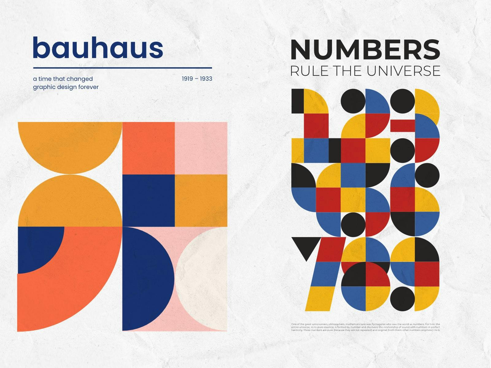 Bold and modern Bauhaus design posters and templates