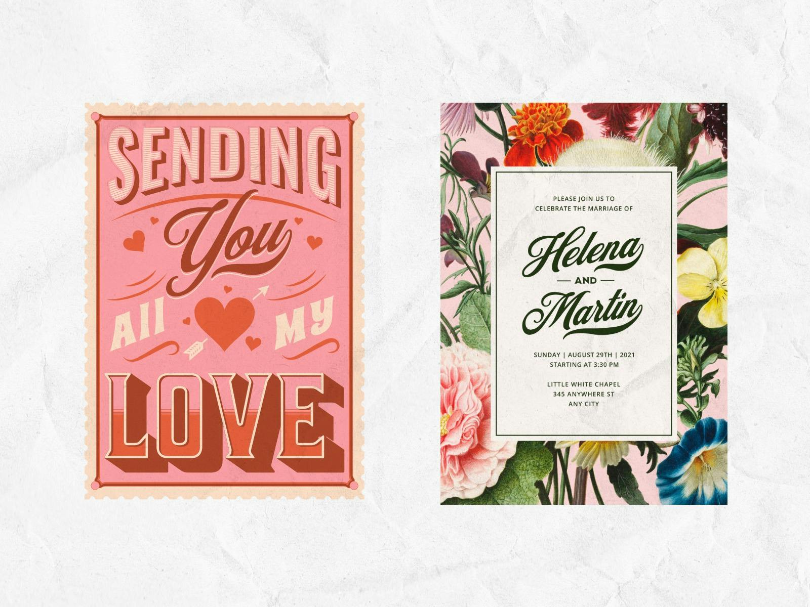 collection of the most popular card design templates in kittl. All cutomizable