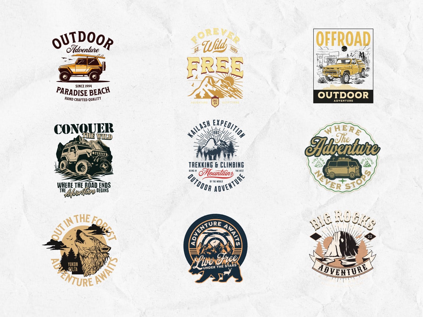 Striking Outdoor Adventure-themed T-Shirt templates