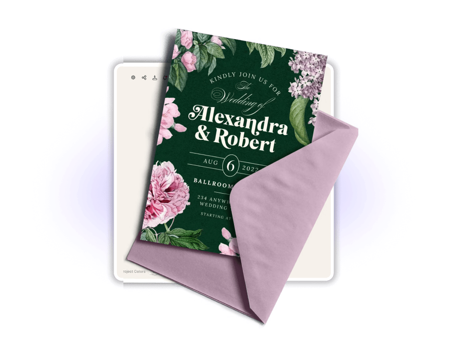 Final print ready version of the invitation template that has been customized and ready to be shared.