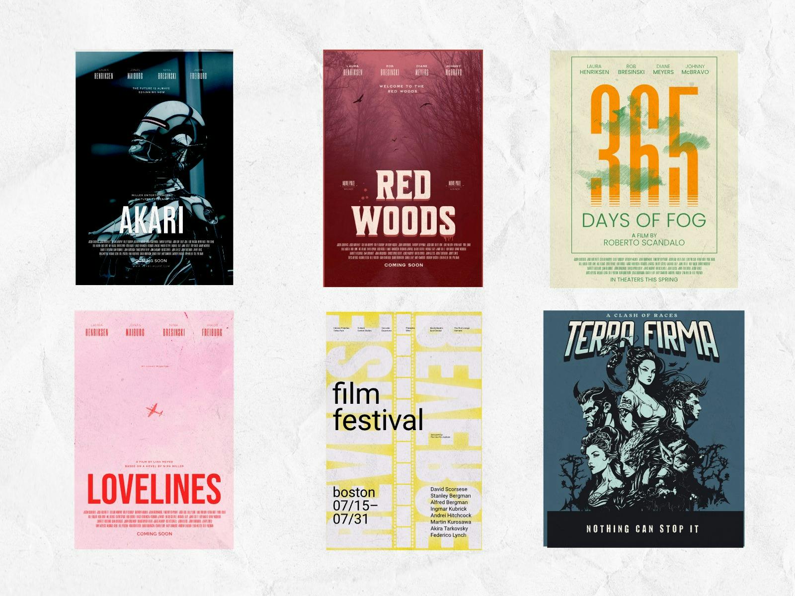 Explore the most popular movie posters in Kittl and bring your favorite films to life!