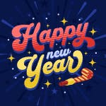 happy new year font