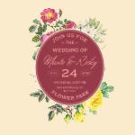 Floral invitation yellow