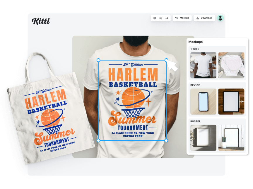 Create mockups with Kittl 
