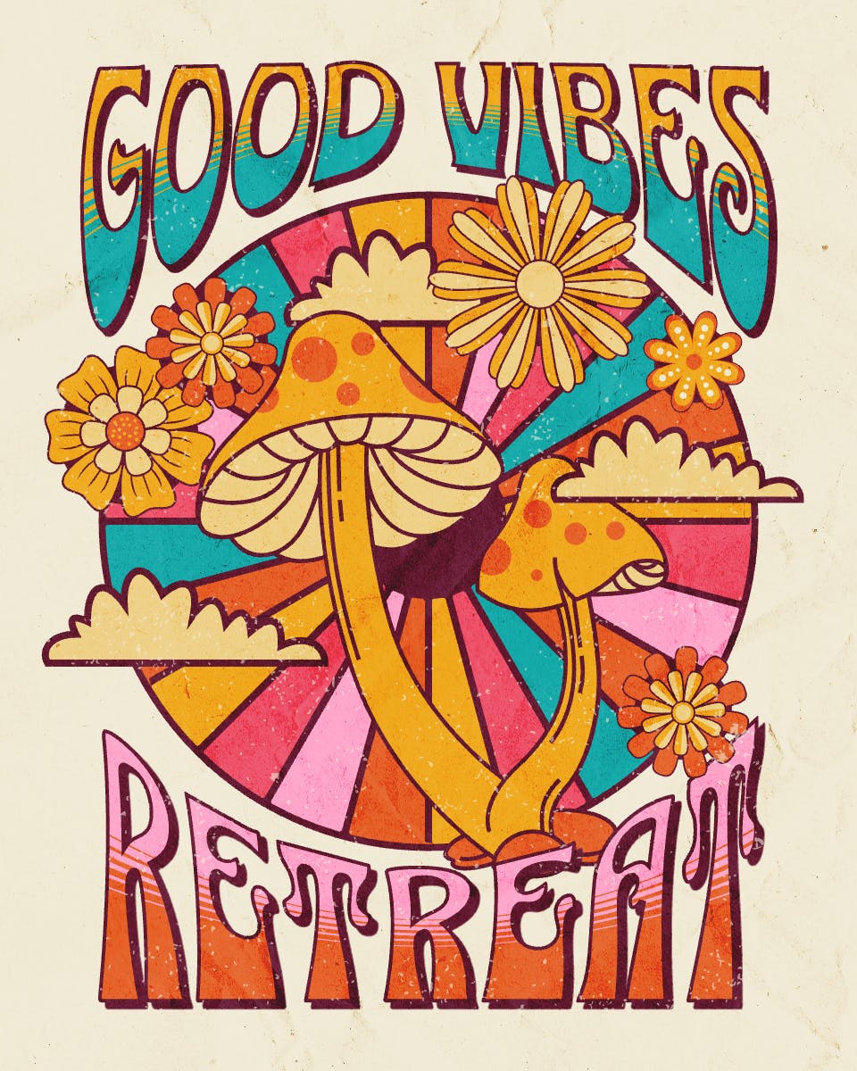 Category for Sweatshirt and Hoodies: Hippie 60s 70s Designs/Templates